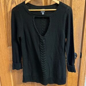 Women’s Black Cut Out Sweater